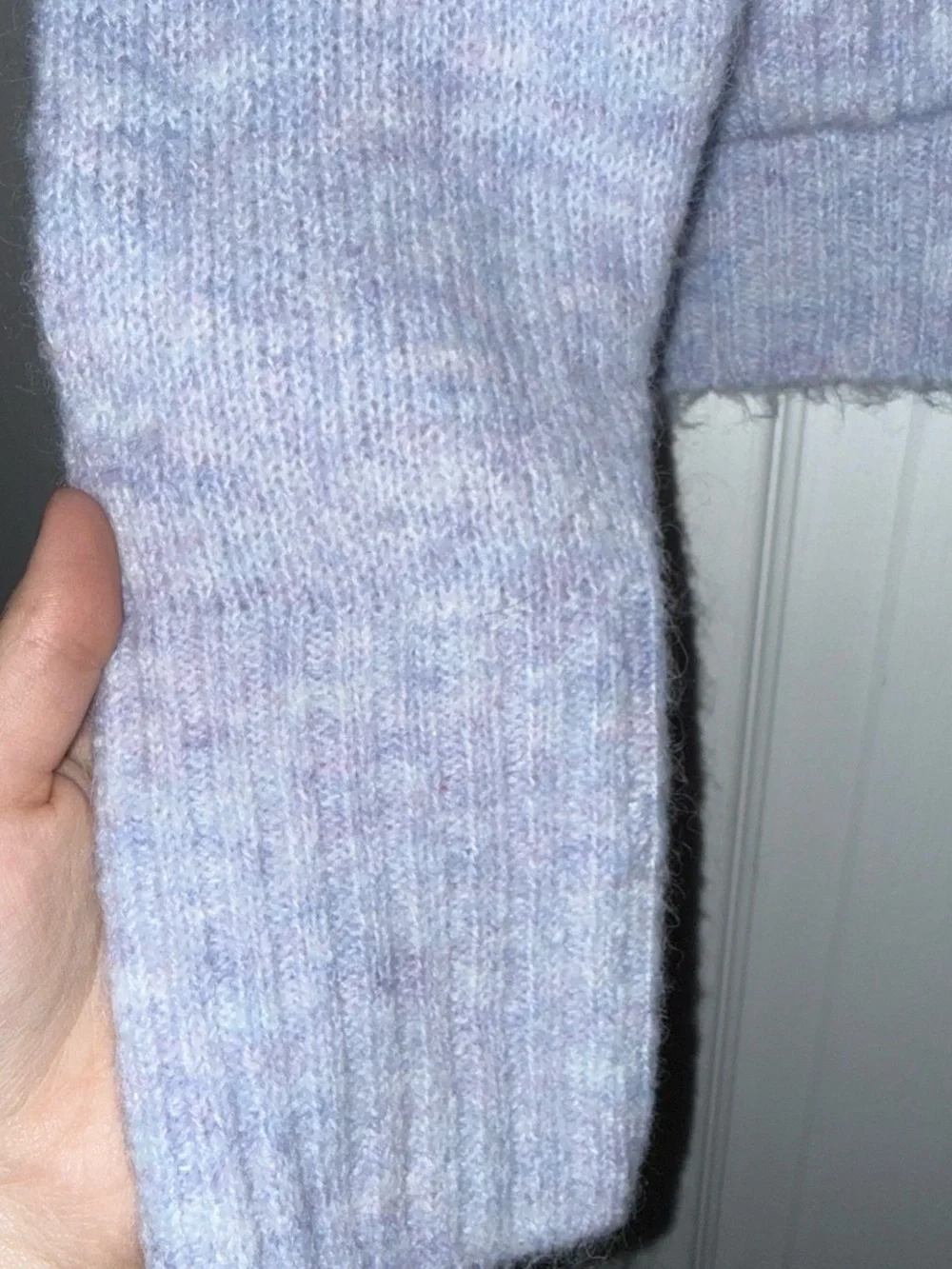 Papermoon Pastel Lavender Knit V-Neck Button Cardigan